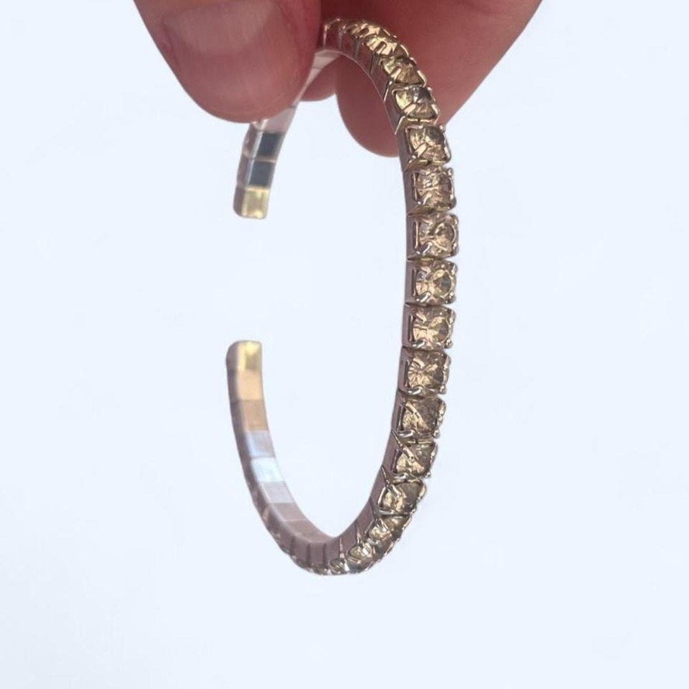 Silver crystal tennis‎ bracelet